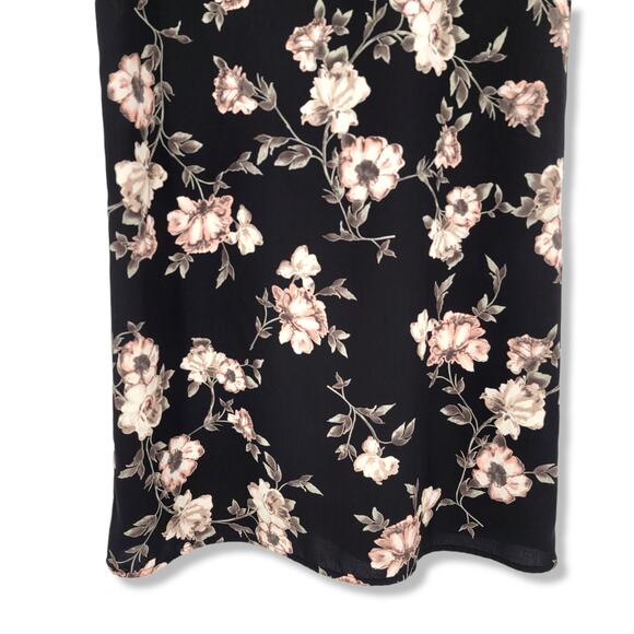 Leis Amis Black Floral Ruffle Sleeve Mini Dress‎ Size Small - Picture 8 of 10